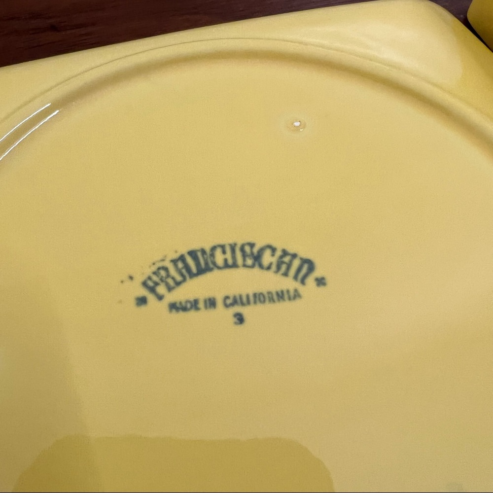 Franciscan Vintage 5 piece Ware Condiment Set 4 Toastmaster Green & Yellow MCM - Picture 2 of 15